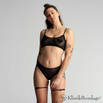 Transparent lingerie black