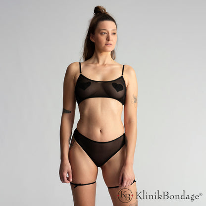 Transparante lingerie zwart