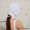 Bondage mask without mouth opening white