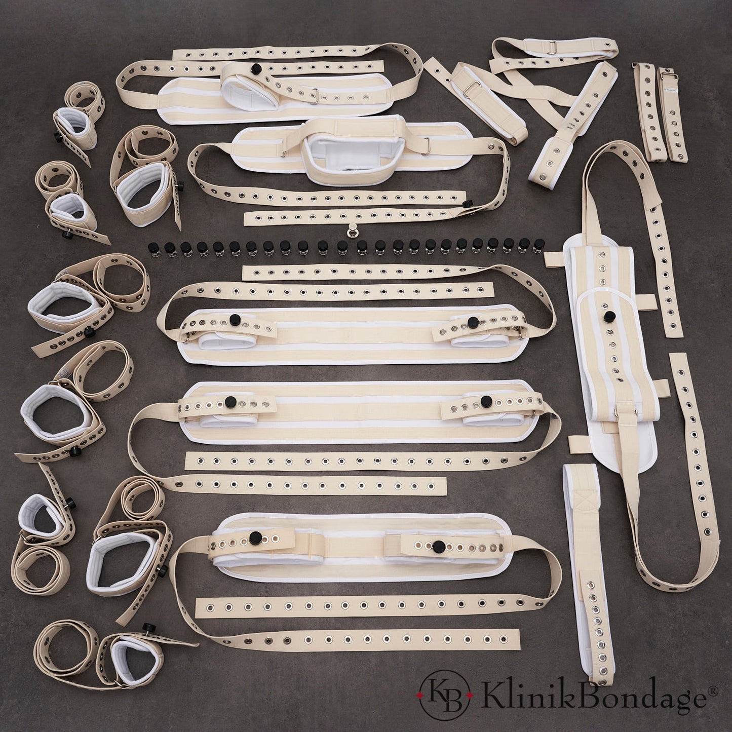 20 Punktfiksering Bed Bondage Set White