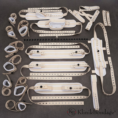 20 point fixation bed bondage set white