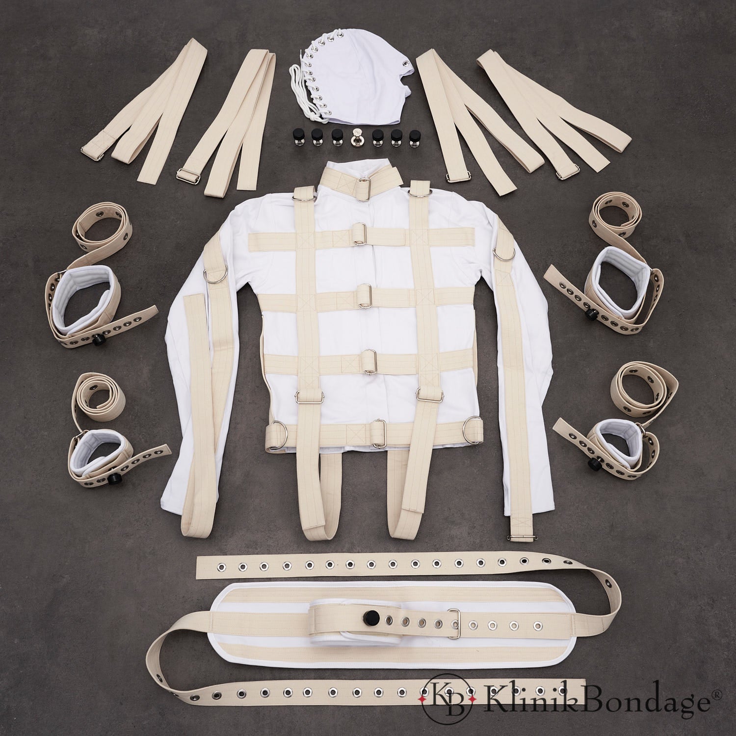 Straitjacket BDSM Set White