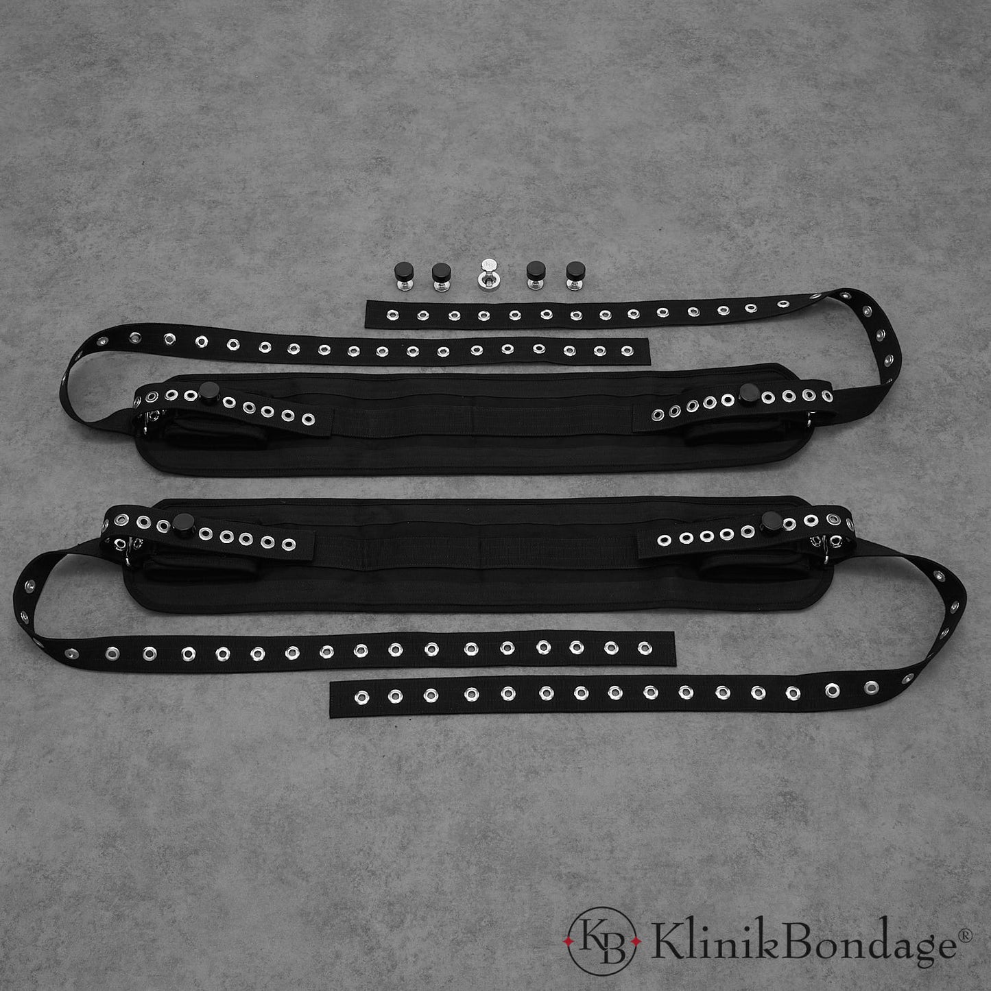 4 point fixation bed bondage set black