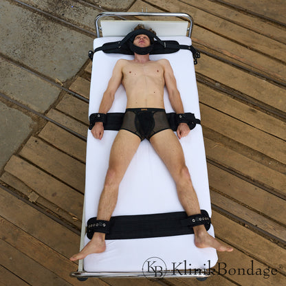 5 point fixation bed bondage set black