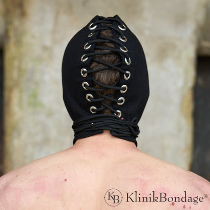 BDSM mask with mouth opening black