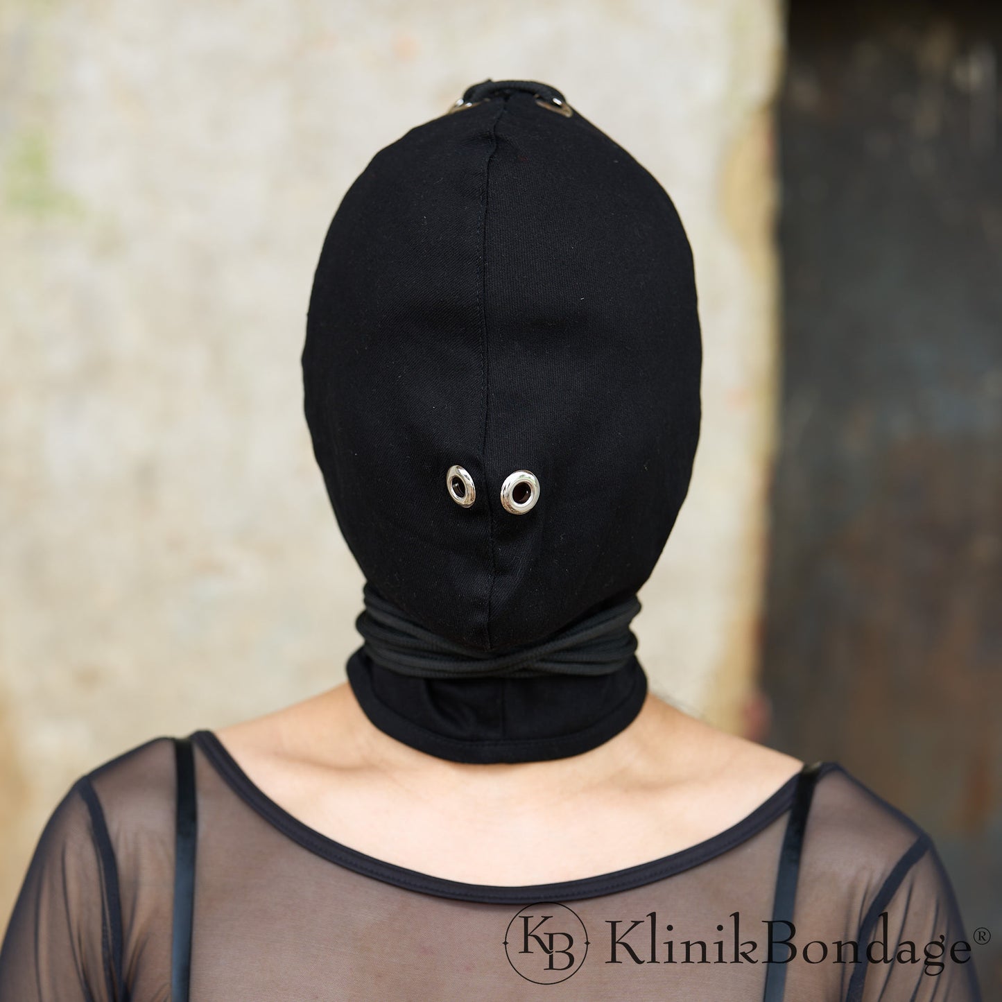 Bondage mask without mouth opening black