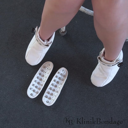 BDSM crawling shoes white